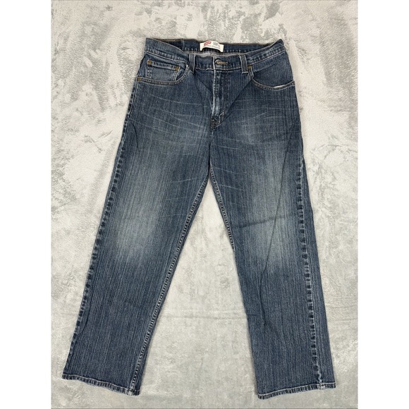 Levi's 559 Mens Jeans Size 32 X 30 Blue‎ Denim 5-Pockets Relaxed Straight Leg - Picture 1 of 12
